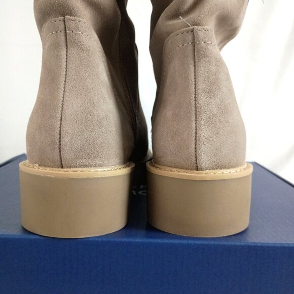 White Mountain Glean Mid Calf Boots Taupe Suede Leather 9.5W New in Box - Picture 5 of 10